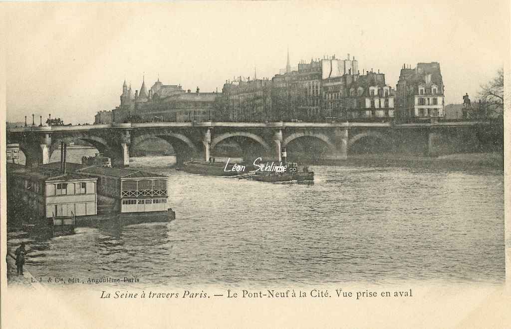 Le Pont-Neuf à la Cité. Vue prise en aval