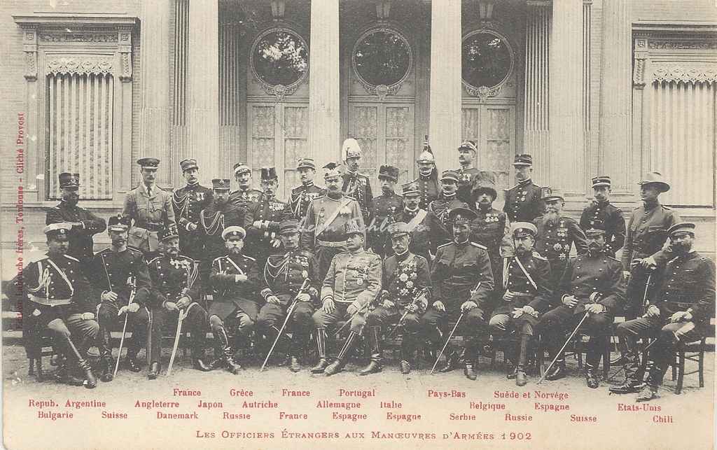 Les Officiers étrangers aux Manoeuvres d'Armée 1902