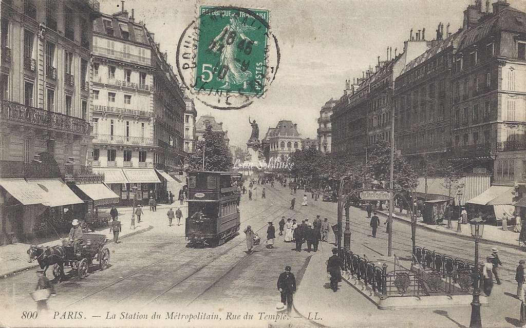 LL 800 - La Station du Métropolitain, Rue du Temple