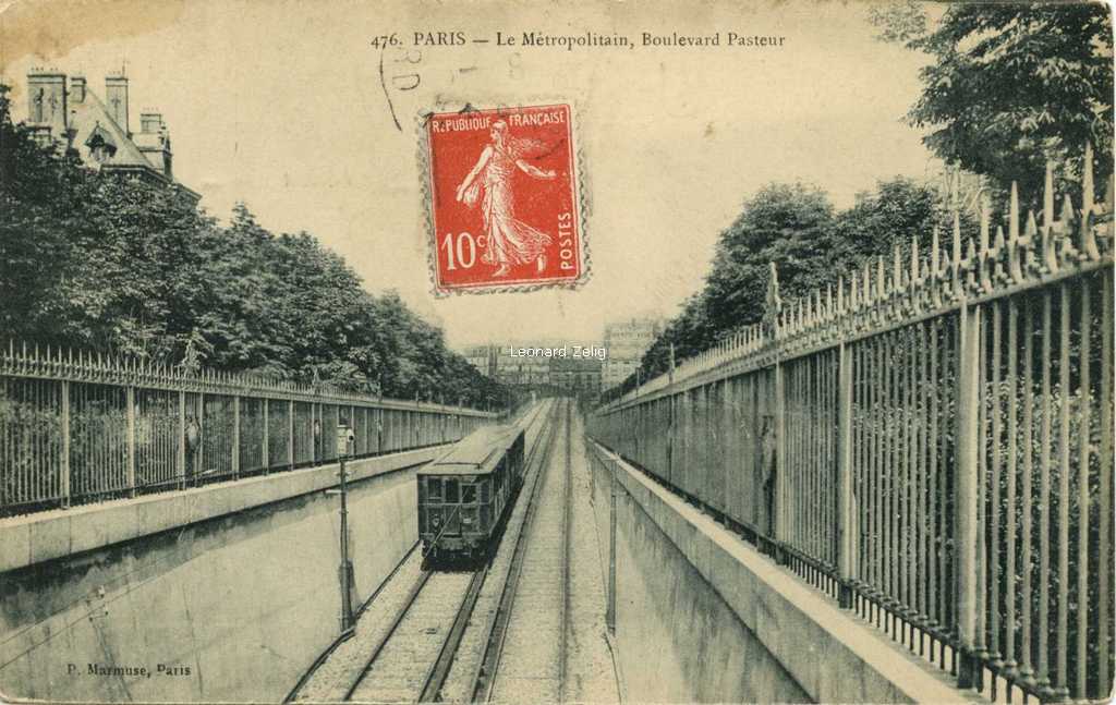 Marmuse 476 - PARIS - Le Métropolitain, Boulevard Pasteur