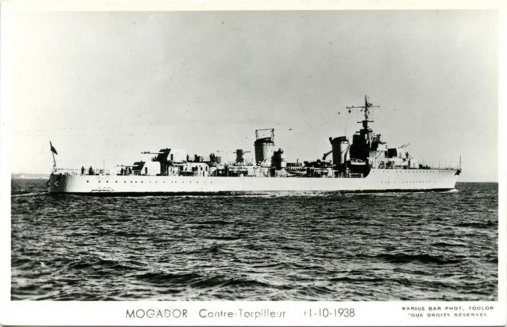 Contre-torpilleur MOGADOR  11-10-1938