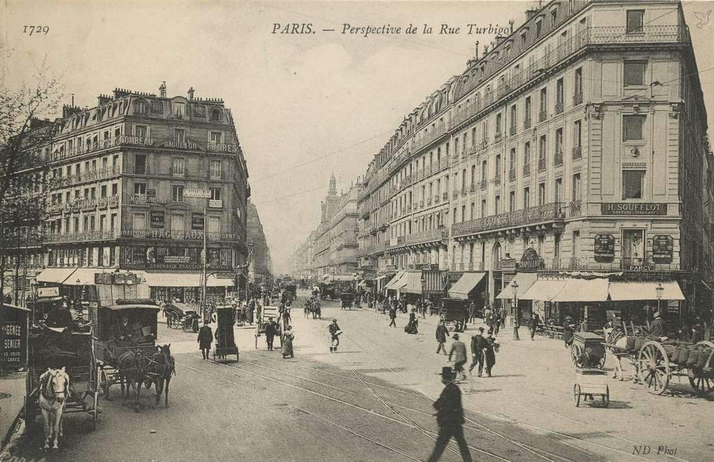 ND 1729 - PARIS - Perspective de la Rue Turbigo