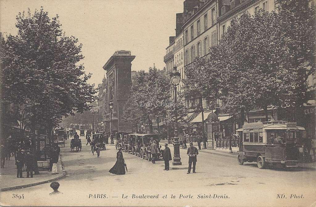 ND 3894 - Le Boulevard et la Porte  Saint-Denis