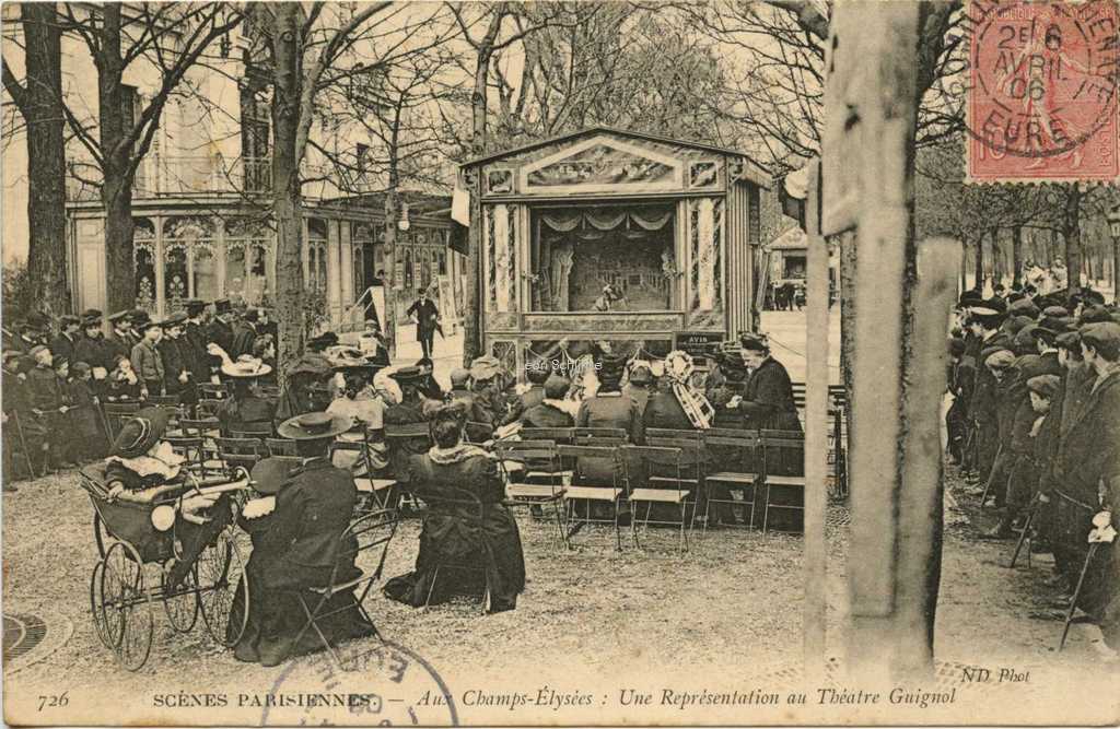 ND 726 - Aux Champs-Elysées · Une Représentation au Théâtre Guignol