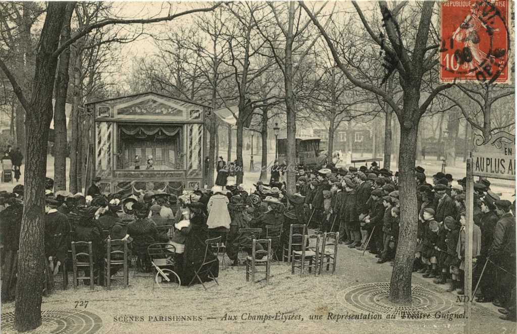 ND 727 - Au Champs-Elysées, une représentation au Théâtre Guignol