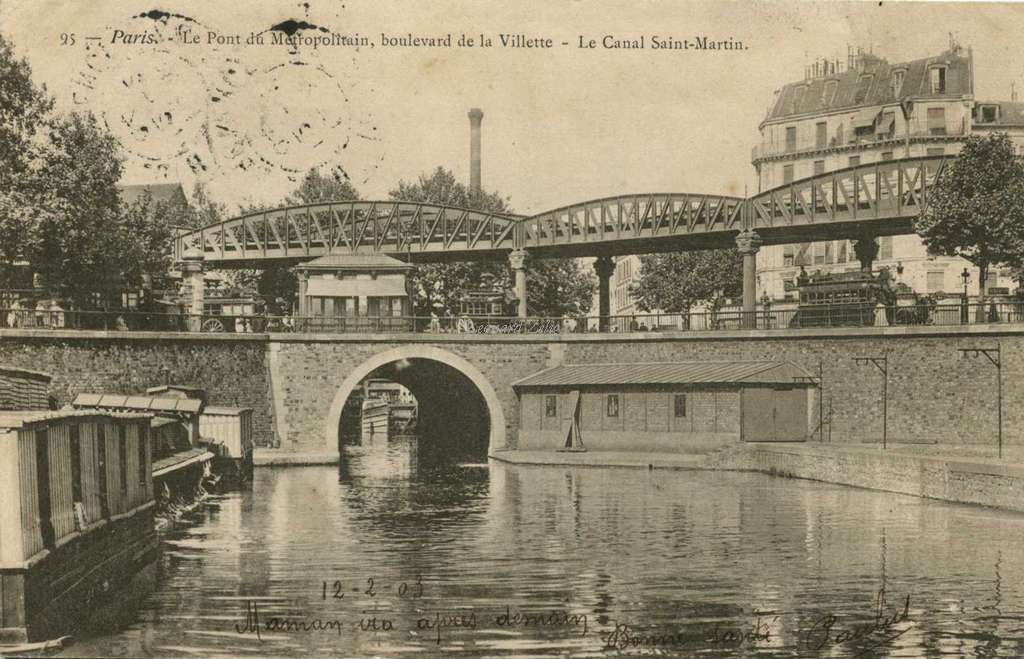 P.H & Cie 95 - Paris - Le Pont du Métropolitain, bd de la Villette - Le Canal St-Martin