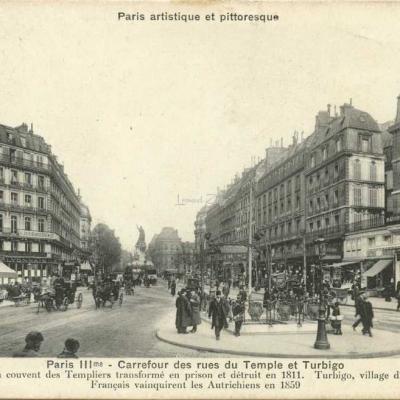 Breger A. - Paris - Carrefour des rues du Temple et Turbigo