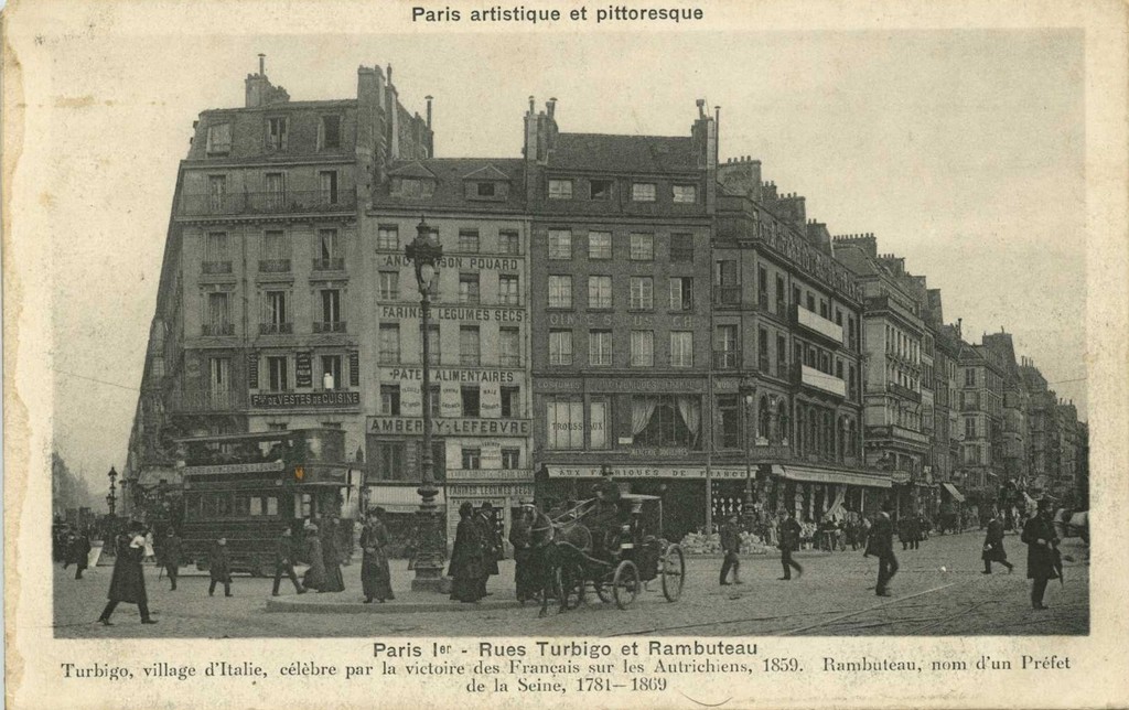 PARIS I° - Rues Turbigo et Rambuteau