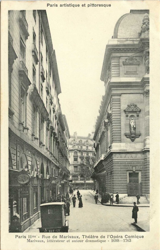 PARIS II° - Rue de Marivaux, Théâtre de l'Opéra Comique