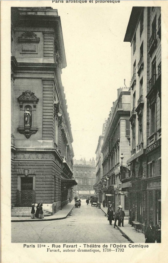 PARIS II° - Rue Favart - Théâtre de l'Opéra Comique