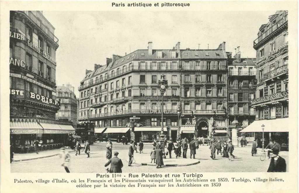 PARIS II° - Rue Palestro et rue Turbigo