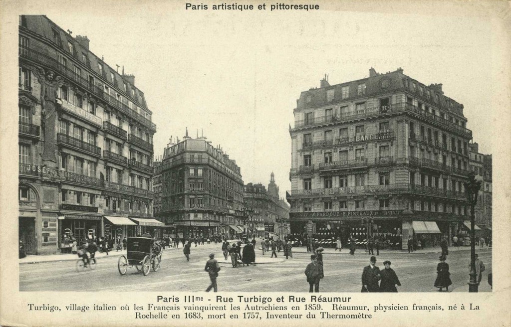 PARIS III° - Rue Turbigo et Rue Réaumur