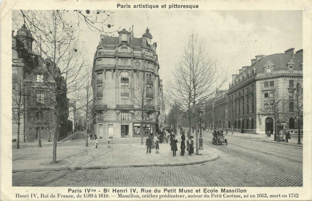 PARIS IV° - Bd Henri IV, Rue du Petit Musc et Ecole Massillon