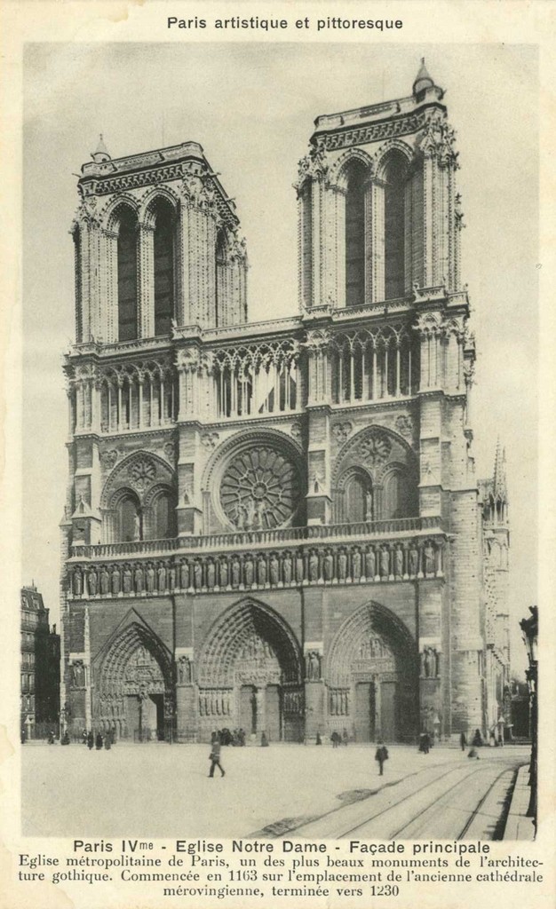 PARIS IV° - Eglise Notre Dame - Façade principale