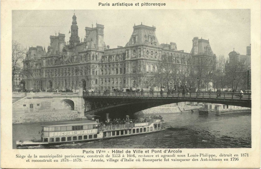 PARIS IV° - Hôtel de Ville et Pont d'Arcole
