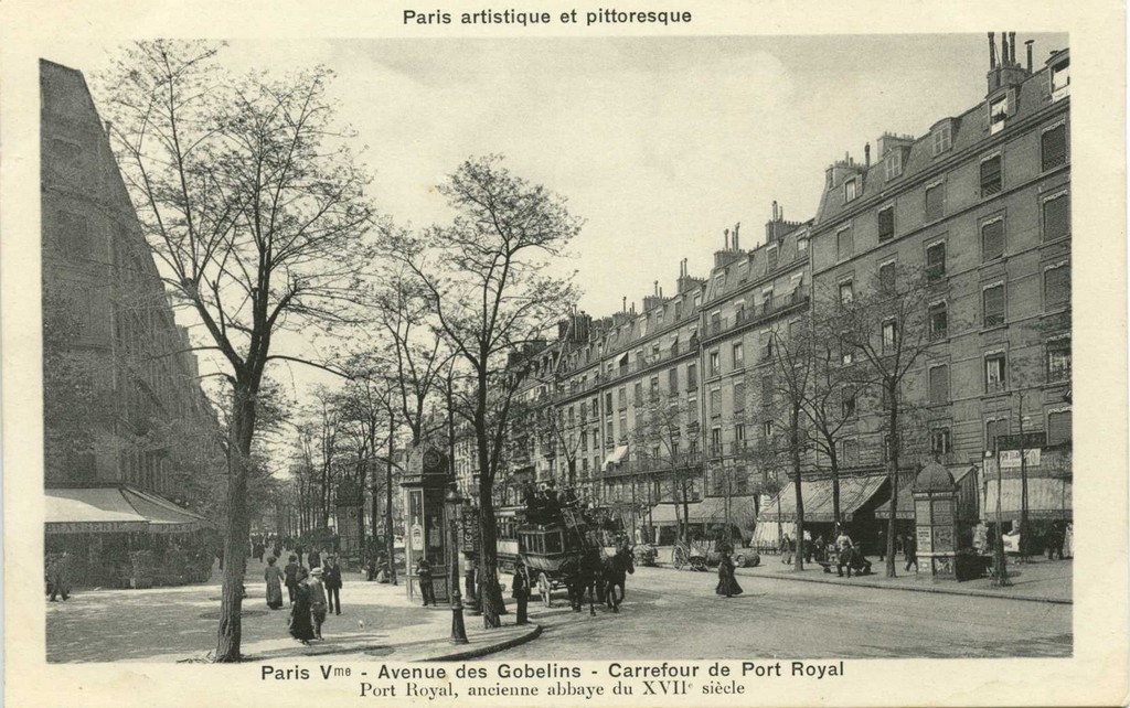 PARIS V° - Avenue des Gobelins - Carrefour de Port-Royal