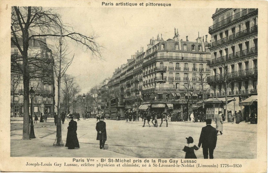 PARIS V° - Bd St-Michel pris de la Rue Gay Lussac