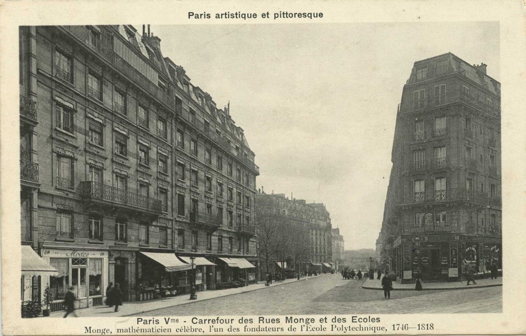 PARIS V° - Carrefour des Rues Monge et des Ecoles