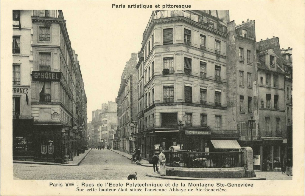PARIS V° - Rues de l'Ecole Polytechnique et de la Montagne Ste-Geneviève