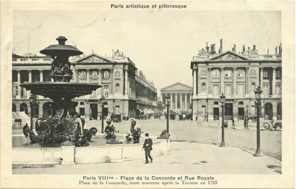 PARIS VIII° - Place de la Concorde et Rue Royale