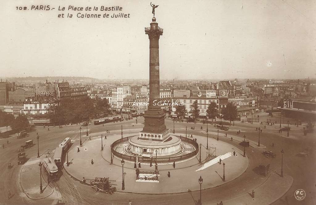 PC 102 - La Place de la Bastille et la Colonne de Juillet