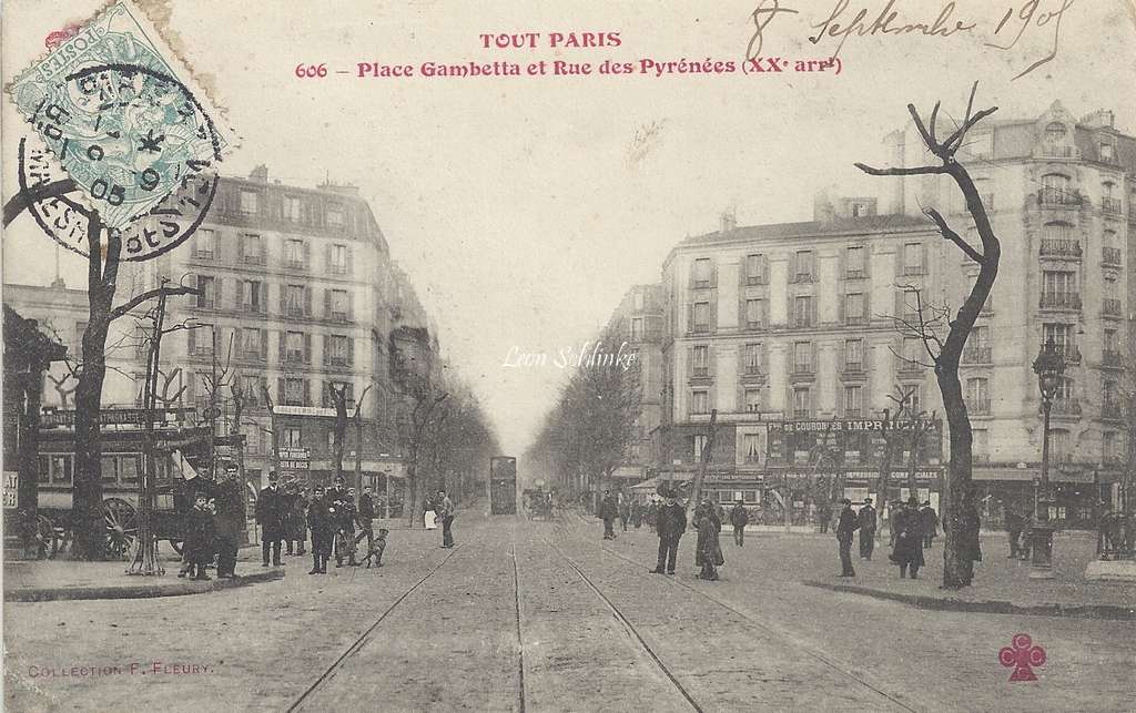 Tout Paris 606 - Place Gambetta et Rue des Pyrénées