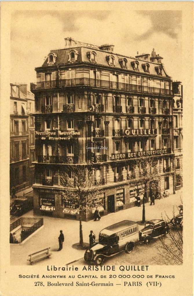 Sauclières - Librairie Aristide Quillet 278 Bd - St-Germain - PARIS (VII°)