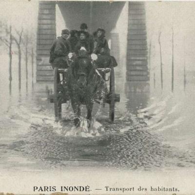 Staerck - PARIS INONDÉ - Transport des habitants