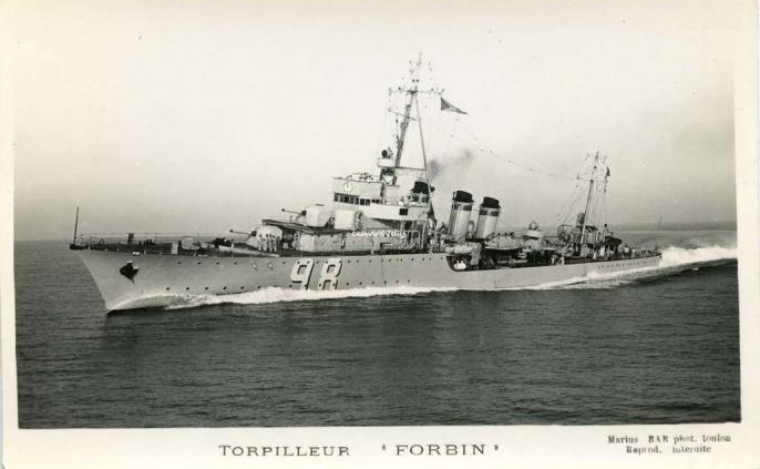 Résultat de recherche d'images pour "torpilleur le FORBIN 1945"