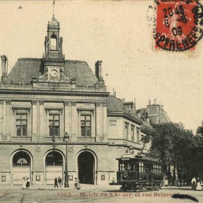 Tout Paris 1083 - Mairie du XX° arrt. et Rue Belgrand