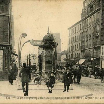 Tout Paris 1908 - Rue de Crimée à la Rue Mathis