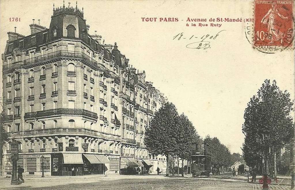 1761 - Avenue de Saint-Mandé à la Rue Ruty