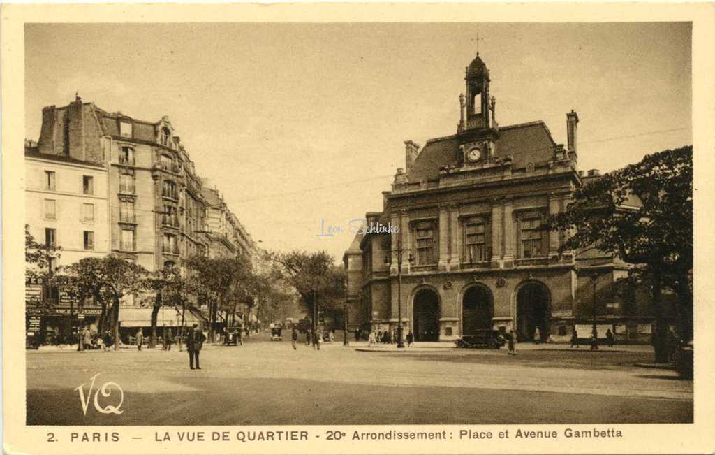 VQ 2 - PARIS - Place et Avenue Gambetta
