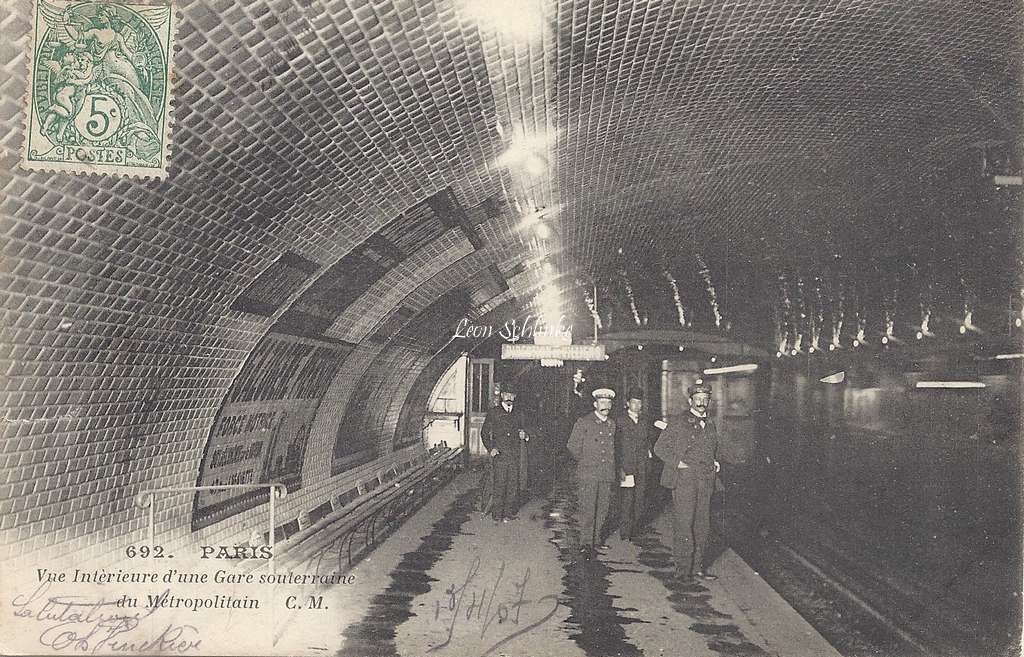CM 692 - Vue intérieure d'une Gare Souterraine