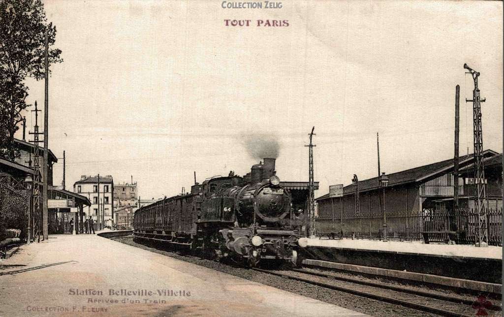 Station Belleville-Villette - Arrivée d'un Train