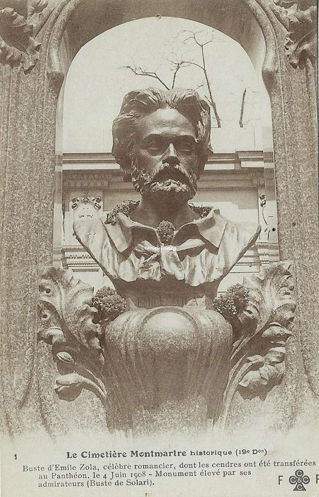 1 - Buste d'Emile Zola (Buste de Solari)