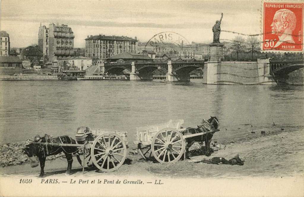 1059 - PARIS - Le Port et le Pont de Grenelle