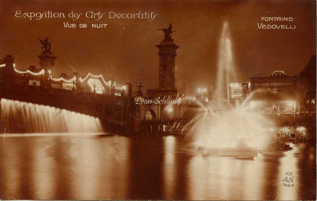 106 - Vue de nuit - Fontaine Vedovelli