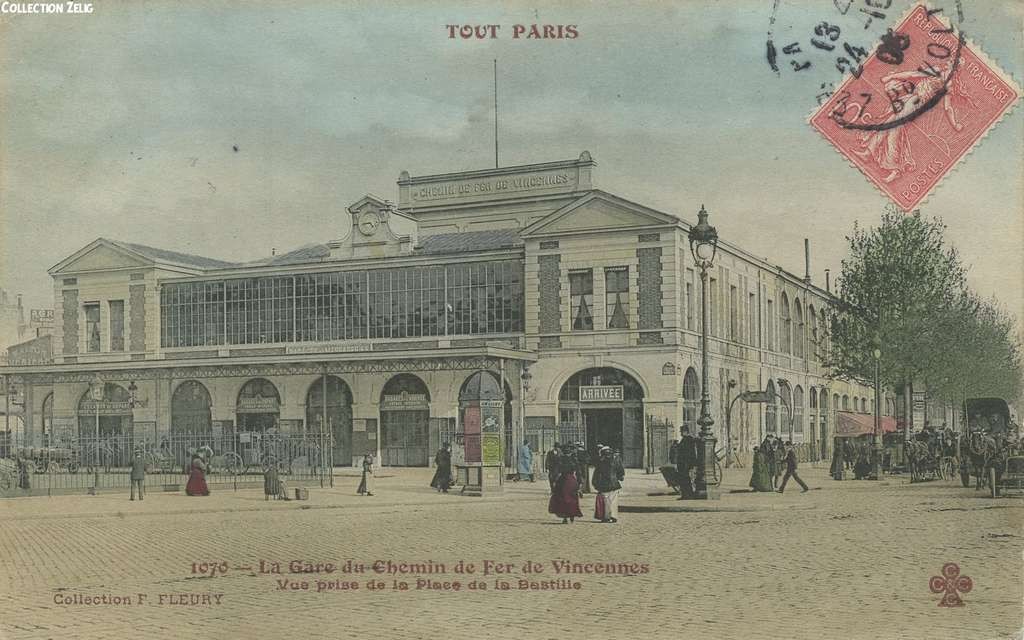1070 - La Gare de Vincennes - Vue prise de la Place de la Bastille
