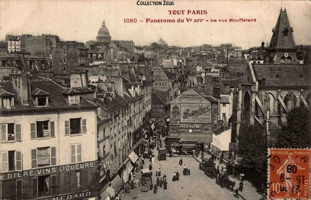 1080 - Panorama du V° arrt - La Rue Mouffetard