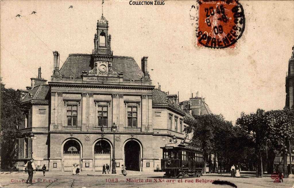 1083 - Mairie du XX° arrt et Rue Belgrand