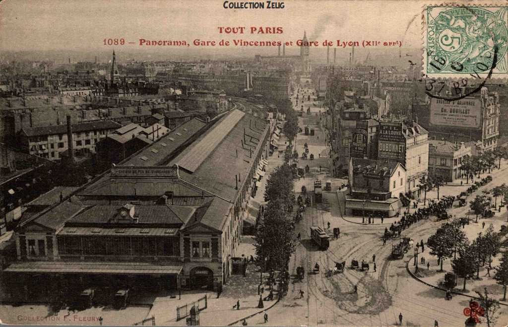 1089 - Panorama de la Gare de Vincennes et de la Gare de Lyon