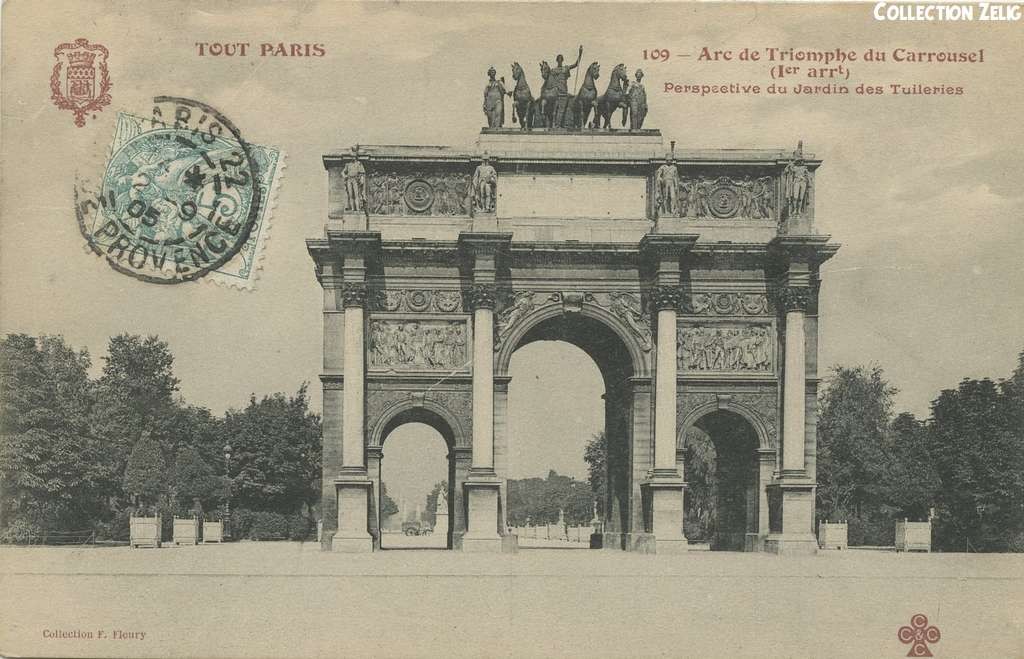 109 - Arc de Triomphe du Carrousel - Perspective du Jardin des Tuileries