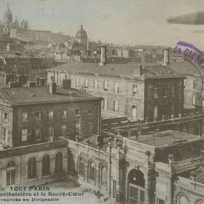 112 bis- L'Hôpital Lariboisière et le Sacré-Coeur photographiés en Dirigeable