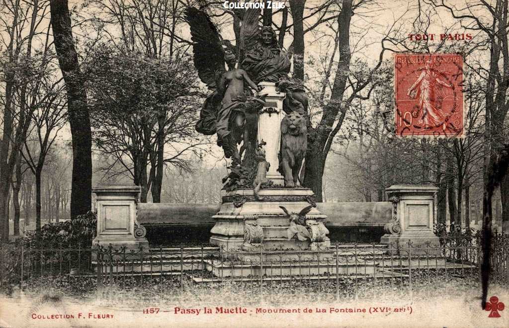 1157 - Passy la Muette - Monument de La Fontaine