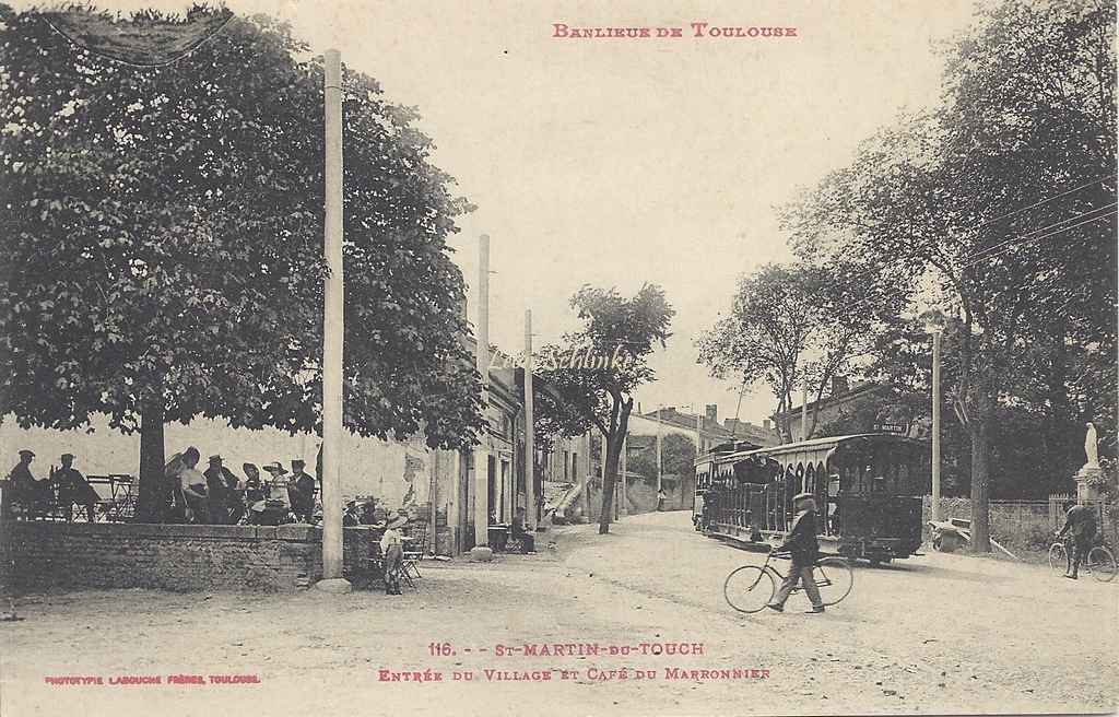 116 - Saint-Martin-du-Touch - Entrée du Village et Café du Marronnier