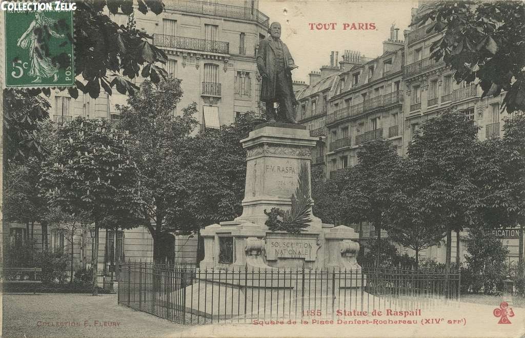 1185 - Statue de Raspail - Square de la Place Denfert-Rochereau