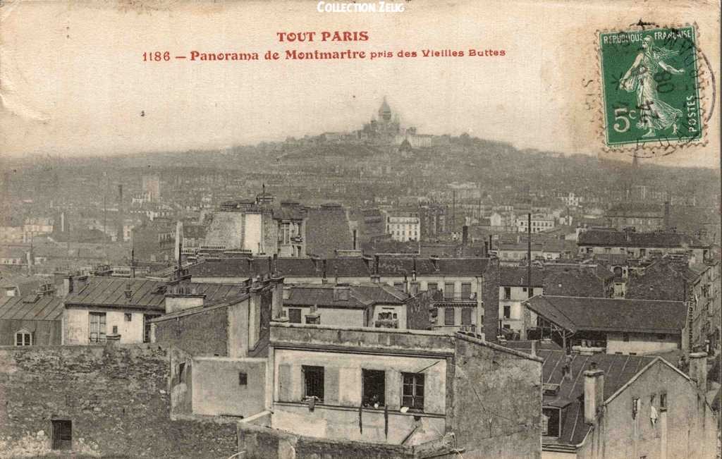 1186 - Panorama de Montmartre pris des Vieilles Buttes