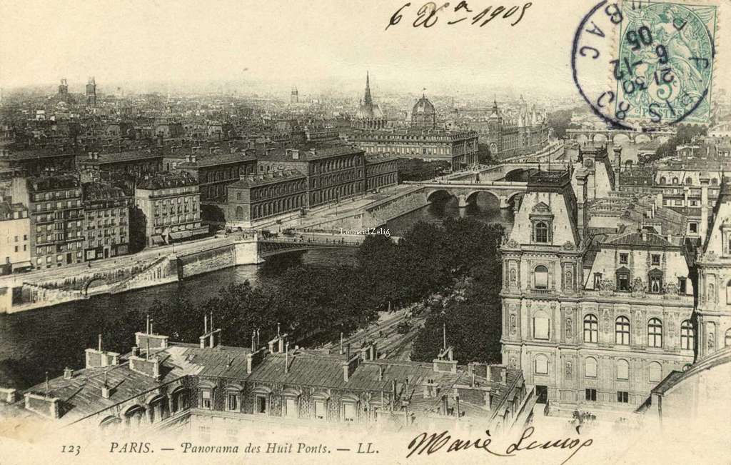123 - PARIS - Panorama des Huit Ponts