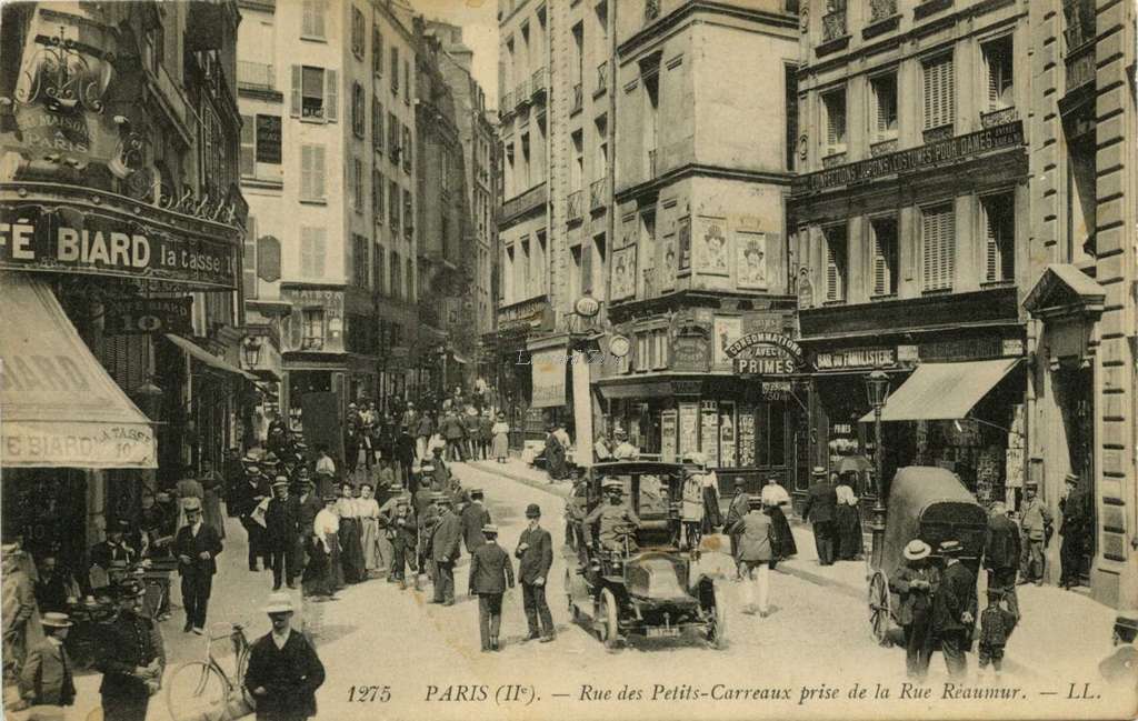 1275 - PARIS - Rue des Petits-Carreaux prise de la Rue Réaumur